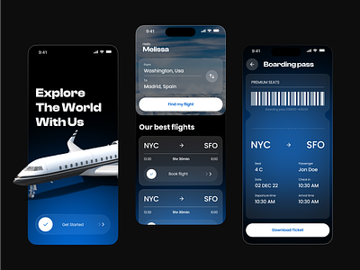 Flight booking app airline app branding design flight graphic design ios mobile ui