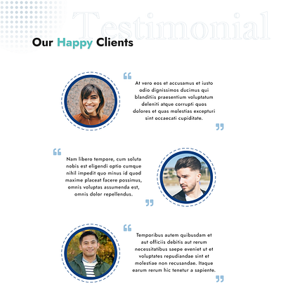 Testimonials for webapge design testimonials ui webpage website