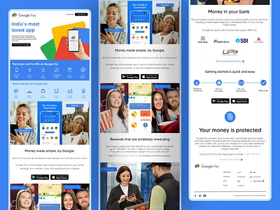 Website- Google Pay branding design googlepay gradient graphic design illustration logo photoshop redesignwebsite social media ui ux vector