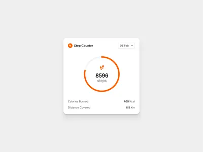 09 Step Counter app clean design minimal product ui ux