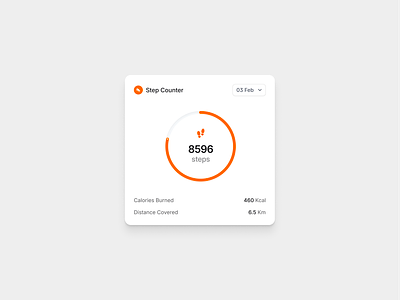 09 Step Counter app clean design minimal product ui ux