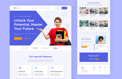 GoSkills E-learning | Education landing page design e learning e learning landing e learning landing page education education landing page education ui education ui design education website landing page landing page ui ui design ui ux design uiux ux design