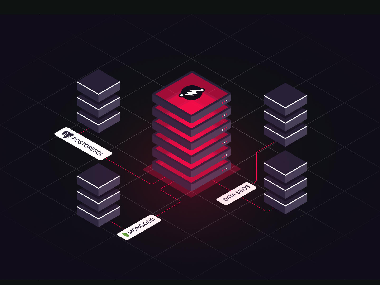 Dgraph Isometric Illustrations dark dgraph graphic design illustration isometric red
