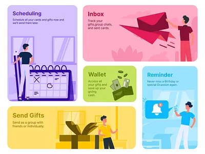 Bento Cards bentocards branding colourfultheme design gradient graphic design illustration logo social media ui ux vector