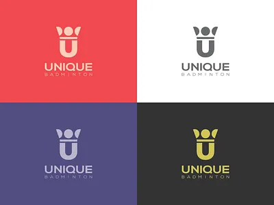 U and Badminton Game minimalist logo badminton badminton lover branding business clothing club creative game letter letter mark logo logo minimalist player sport sports sports brand sports club u letter u letter logo u letters