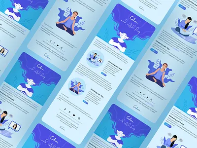 Newsletter- Calm branding calm design gradient graphic design illustration logo newsletter social media ui ux vector