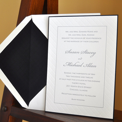 Susan and Michael Wedding Invitation invitation letterpress stationery wedding