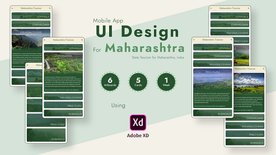 Cards UI Design animation application cards design hillstations maharashtra mobile ui