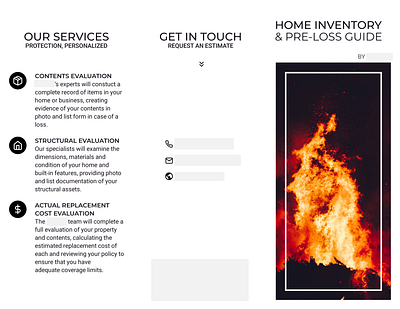 Insurance home inventory brochure brochure graphic design pamphlet typography
