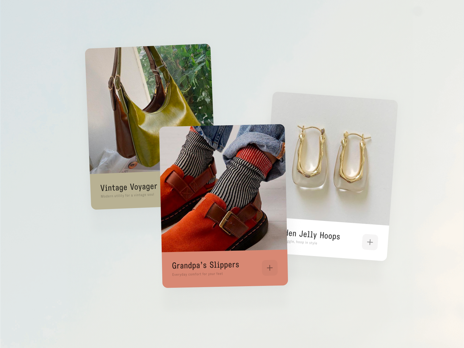 Product Cards UI card colorful colour design e commerce product retro shop shopify store typography ui vintage webdesign