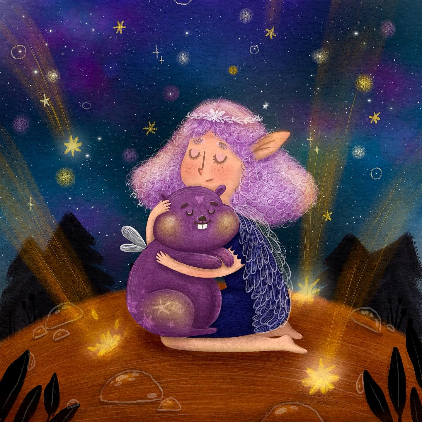 "Found You!" Illustration book cover book illustration book illustrator children children book children book illustration children illustrator childrens book illustration design digital illustration friends illustration illustration kidlit kidlit illustration pet illustration picture book picture book illustration space stars