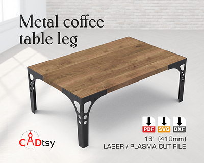 Industrial Coffee Table Metal Leg DXF/SVG CNC Laser/Plasma Files furniture crafting