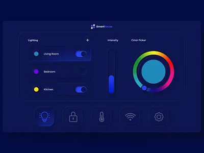 Smart House Application Concept application dashboard design neumorphism smarthouse ui