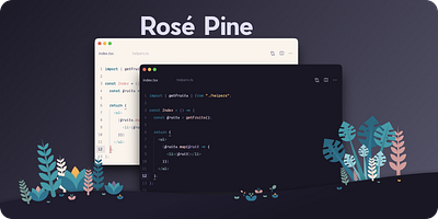 Rosé Pine branding graphic design icon illustration vector
