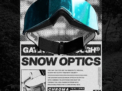 Snow Optics 3d b3d blender blender3d googles graphic design poster