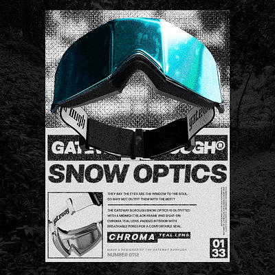 Snow Optics 3d b3d blender blender3d googles graphic design poster
