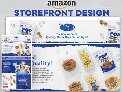 Amazon Storefront - Pop Crunch amazon amazonstorefrontdesign branding design graphic design graphicdesign illustration listingimages photoshop storefront storefrontamazon storefrontdesign