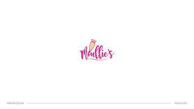 Moullies bakery brand identity brandidentity branding corporatelogo creativelogo design graphic design illustration logo pink