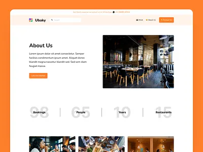 About us page design about us app design design figma landing page restaurant ui uiux design ux