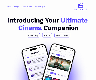 Watch Wide Mobile App cinema app entertaiment app mobile app design ui design ux design