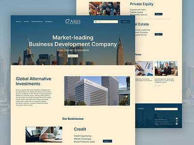 Landing page for business development company business company corporate design development landing page main page market new york ui ux web design