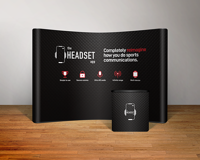 Tradeshow Booth - The Headset App booth branding design display print tradeshow