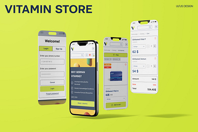 Vitamin e-commerce website. branding design graphic design logo mobile shot ui ux