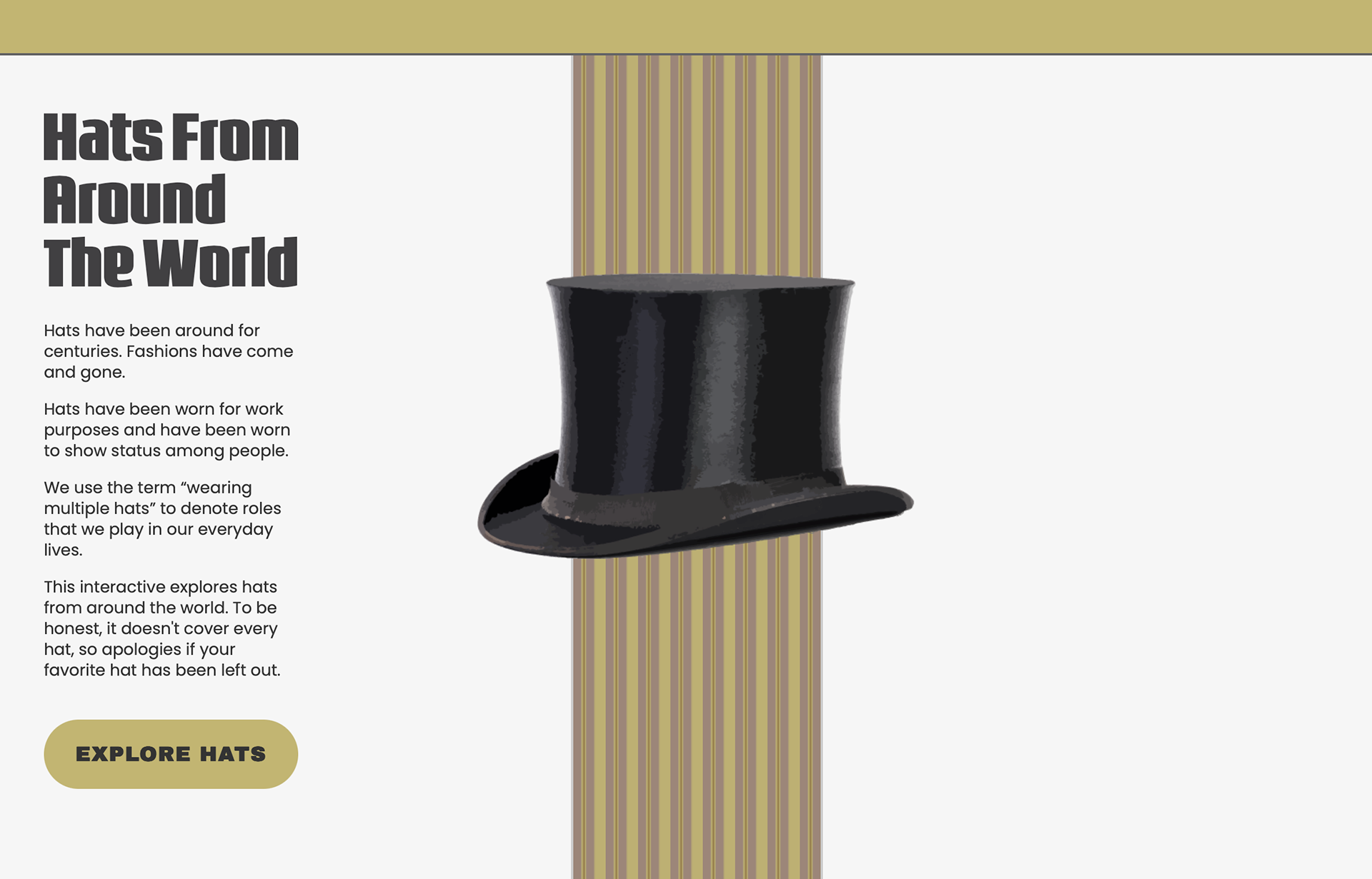 An Exploration of Hats animation ui visualization
