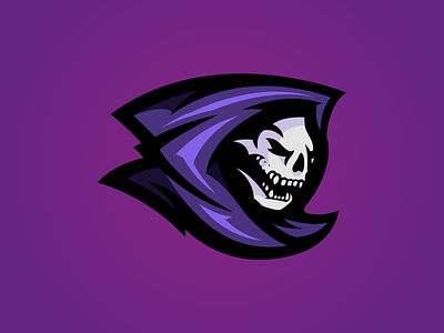 Grim Reaper branding character design esports evil fiend graphic design grim reaper illustration logo mascot skull vector