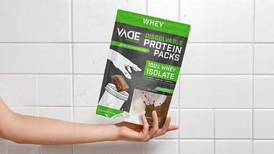 Packaging Design, VADE Nutrition layout packaging design