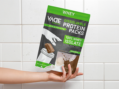 Packaging Design, VADE Nutrition layout packaging design