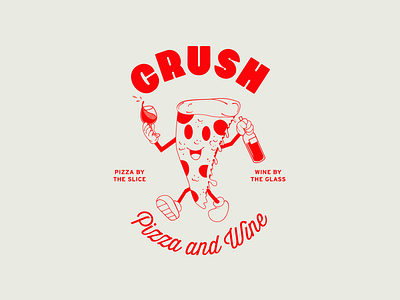 Crush — Part 3 art direction branding design graphic design illustration layout logo pizza restaurant branding restaurant design typography vector wine