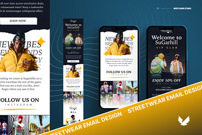 SugarHill Email Demo Design (Streetwear) branding designstudio ecommerce emaildesign emailmarketing emailtemplate graphic design graphicdesign