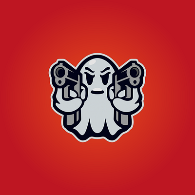 Bandid Ghost bandid branding character design esport esports ghost graphic design guns illustration logo mascot spirit vector