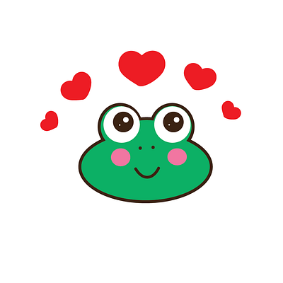 Froggy Friend Emotes design digital emojis frog green happy illustration sad sorry