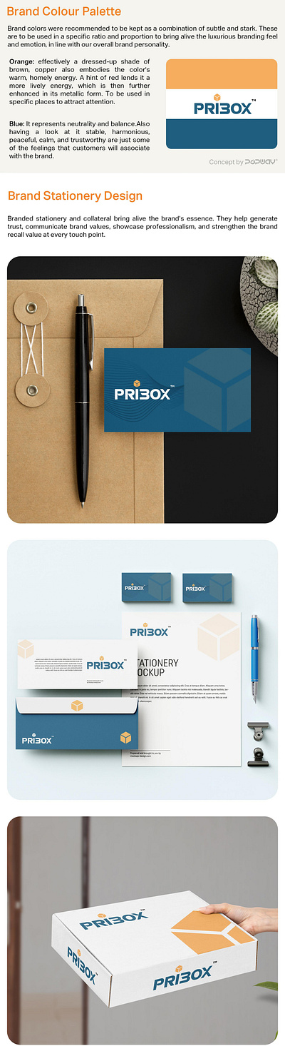 PRIBOX branding graphic design logo ui