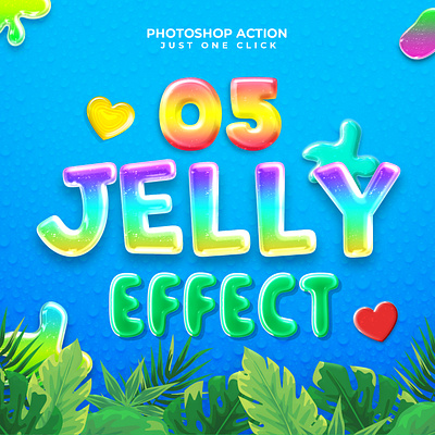 05 Jelly Text Effect Photoshop Action 3d action fresh headline jam jelly photoshop slime text effect yummy