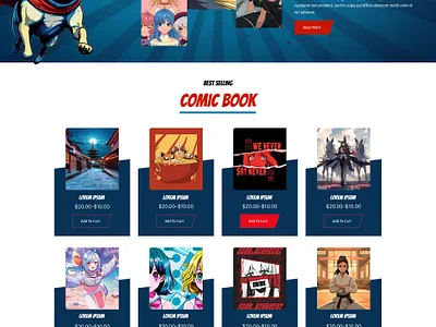 comic book webiste comic book ui website