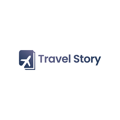 Travel Story graphic design logo plane travel agency