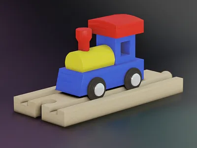 Toy Trains 3d blender blender 3d colorful colors special toy train toys trading cards train wooden