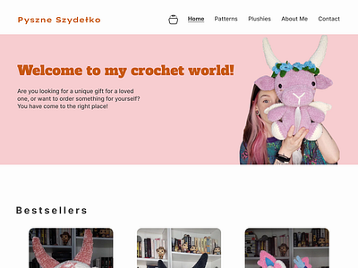 Pyszne Szydełko - Home Page branding crochet design homepage landingpage storepage ui ux website