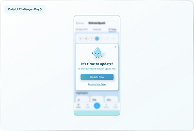 Daily UI Challenge #5 - PopUp Modal screen branding daily ui challenge daily ui challenge 5 design graphic design hype 4 acadmey interaction design mobile pop up model screen redesign ui ux ux design