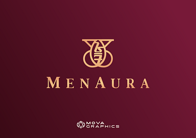 MenAura Logo aksara sunda branding design graphic design logo menaura mencare mockup movagraphics