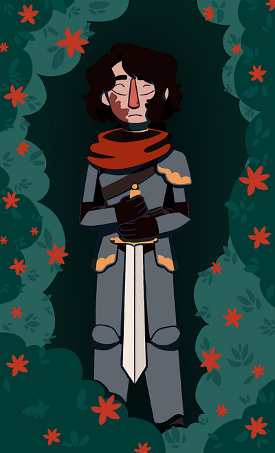 Knight for Hire character design digital illustration illustration