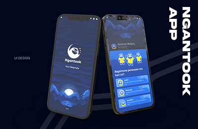 Ngantook App - UI Design mental health stress release ui design