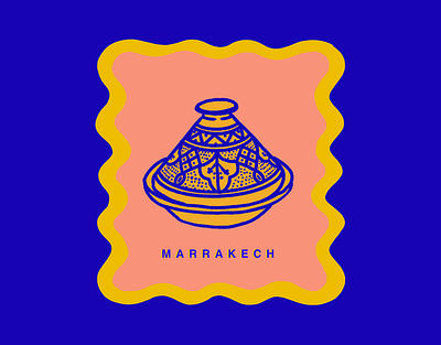 Marrakech artwork branding design graphic design handmade illustration logo