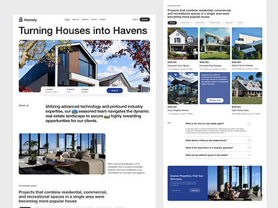Real estate landing page agent booking building business design figma design home home page house landing page luxury newhome property real estate real estate agency rent sale ui design website