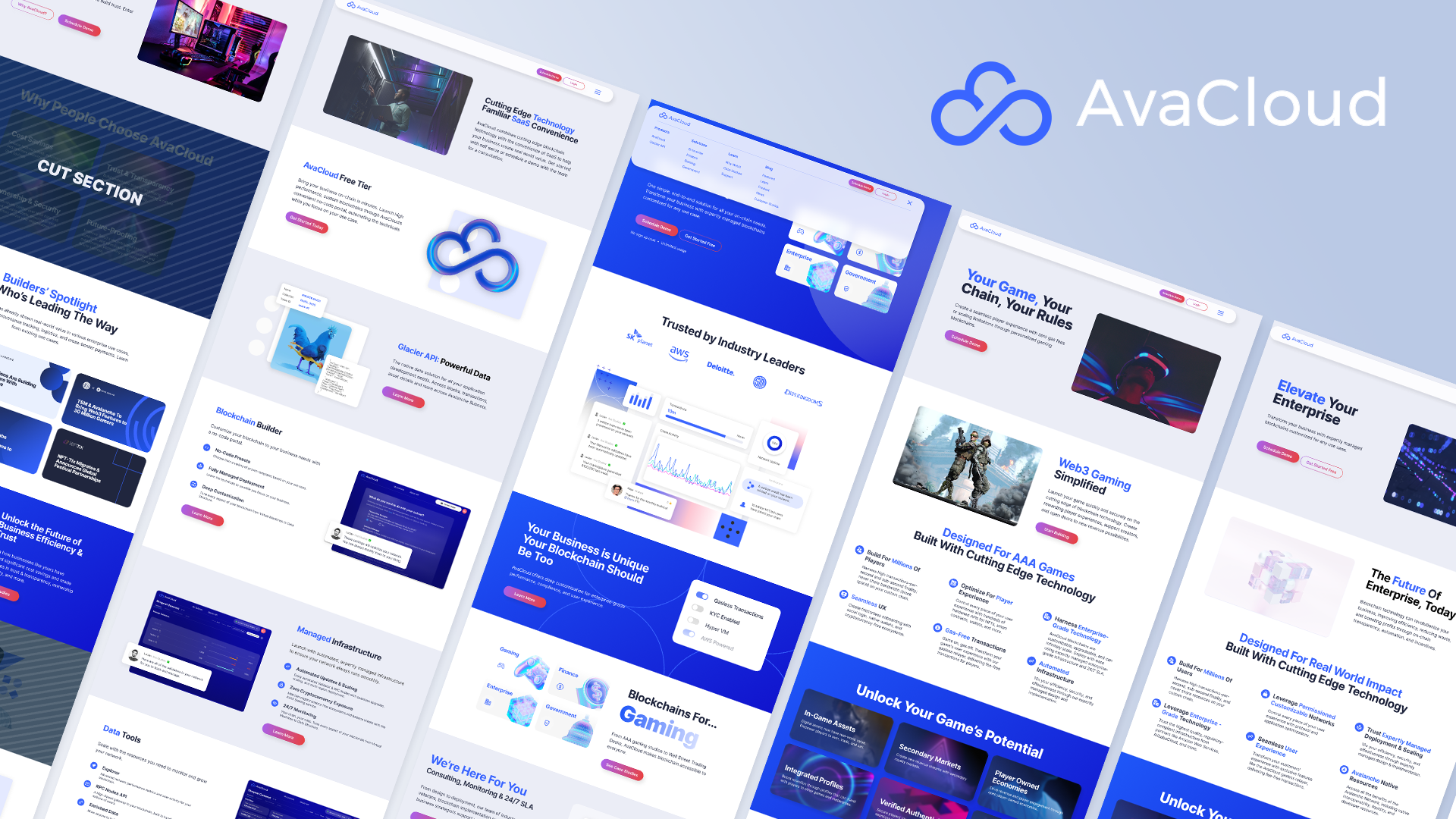 AvaCloud - Avalanche / AvaLabs avacloud avalabs avalanche blockchain branding business finance gaming government grid layout tech ui ux web3