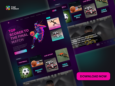 Sport Event - Landing Pae Design Concept design design concept landing page landing page design sport event landing page ui ui design ui ux web design web ui website