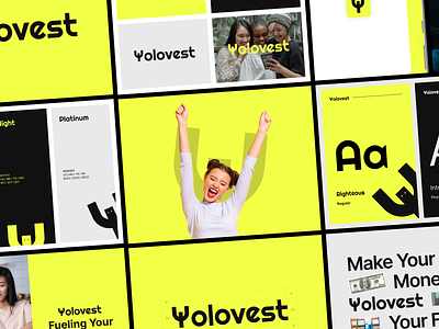 Yolovest - Finance Visual Identity brand brand guide brand identity brand sign brandbook branding color design finance finance app finance logo fintech fun logo graphic design invest invest app logo logo design logotype visual identity